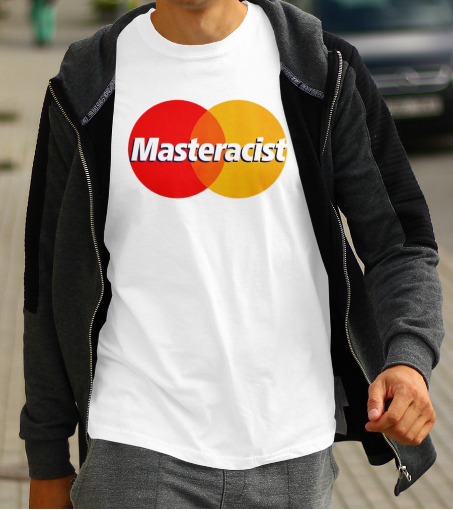Masteracist Mastercard Parody Logo Red And Yellow Circles T-Shirt