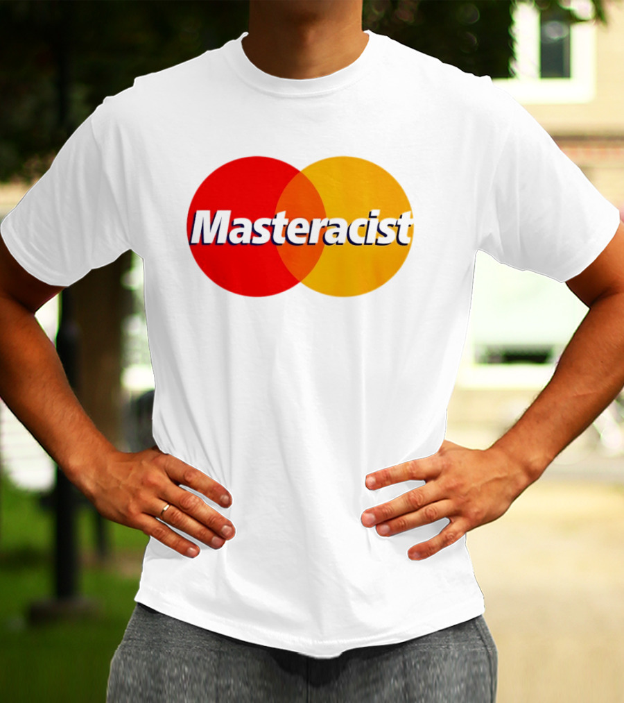 Masteracist Mastercard Parody Logo Red And Yellow Circles T-Shirt
