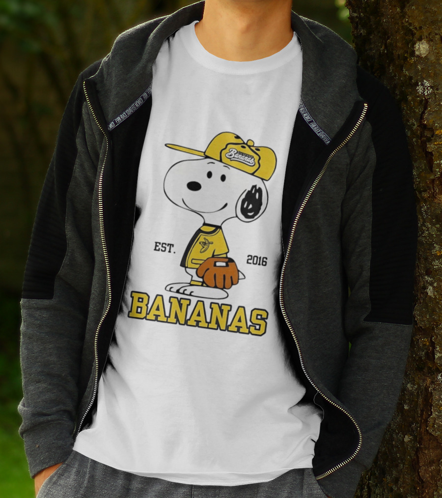 Snoopy Bananas Outfit EST 2016 Baseball T-Shirt