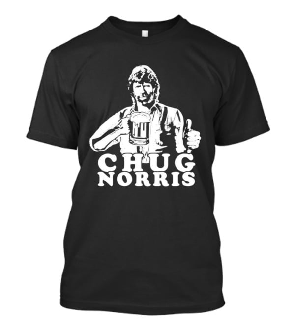 Chug Norris Drinking Beer Thumbs Up T-Shirt