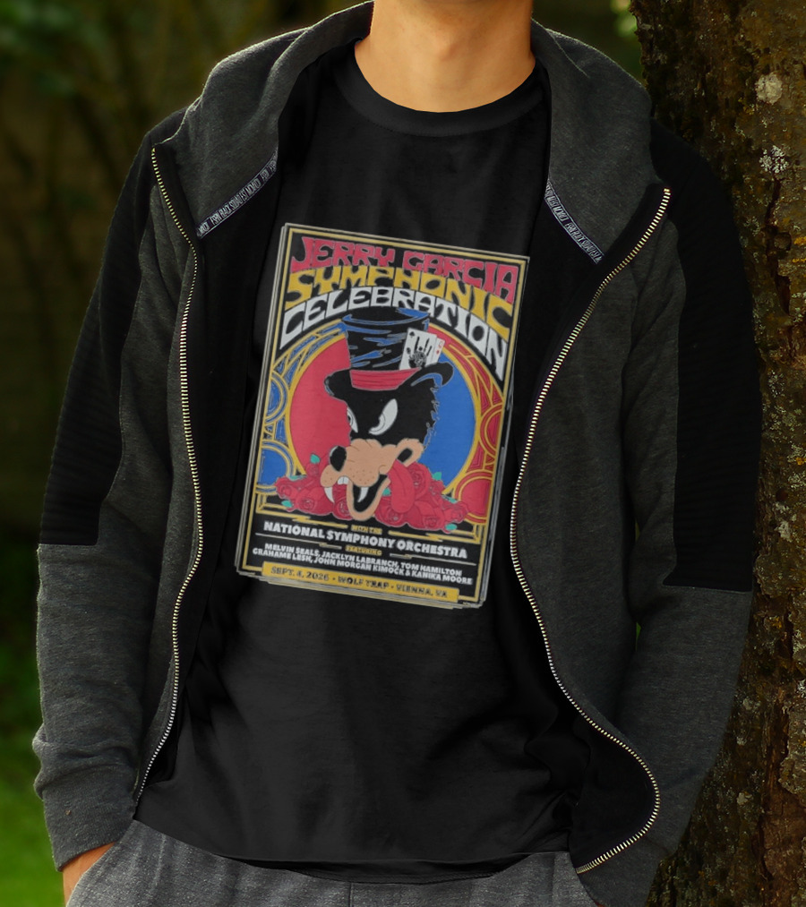 Jerry Garcia Symphonic Celebration With The National Symphony Orchestra Wolf Trap Vienna VA 2026 T-Shirt