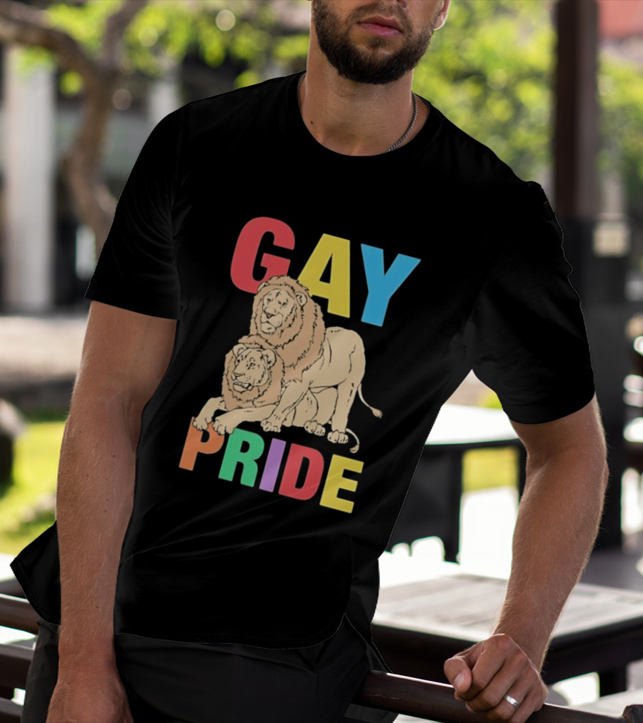 Gay Pride Lions LGBT Rainbow T-Shirt