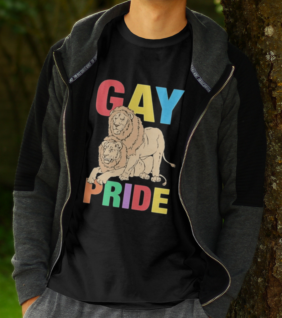 Gay Pride Lions LGBT Rainbow T-Shirt