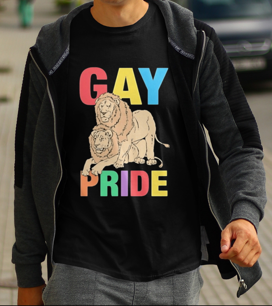 Gay Pride Lions LGBT Rainbow T-Shirt