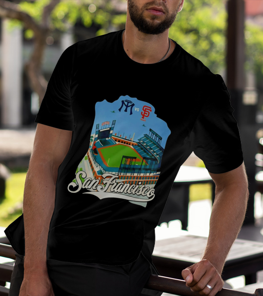 San Francisco Giants Stadium Matchup Baseball Artform T-Shirt