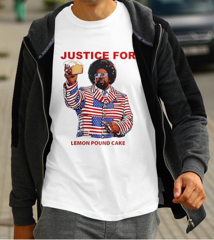 Justice For Lemon Pound Cake Afroman Stars And Stripes Suit T-Shirt