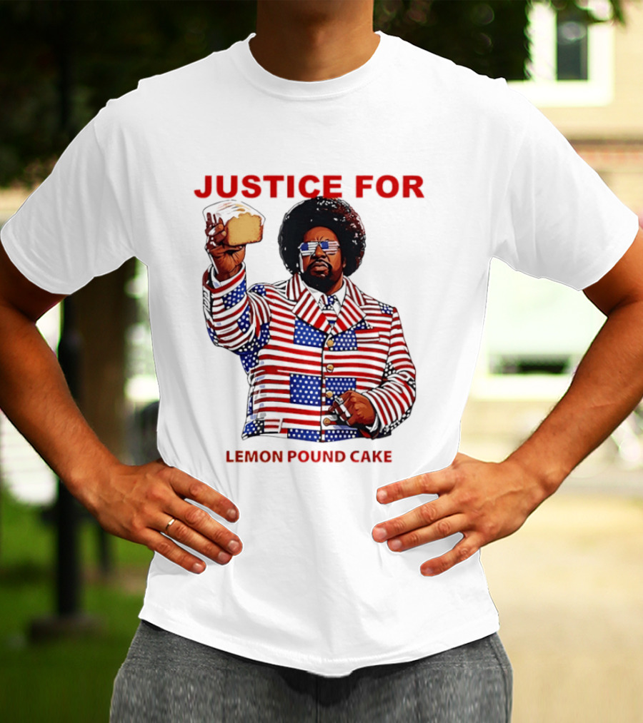 Justice For Lemon Pound Cake Afroman Stars And Stripes Suit T-Shirt