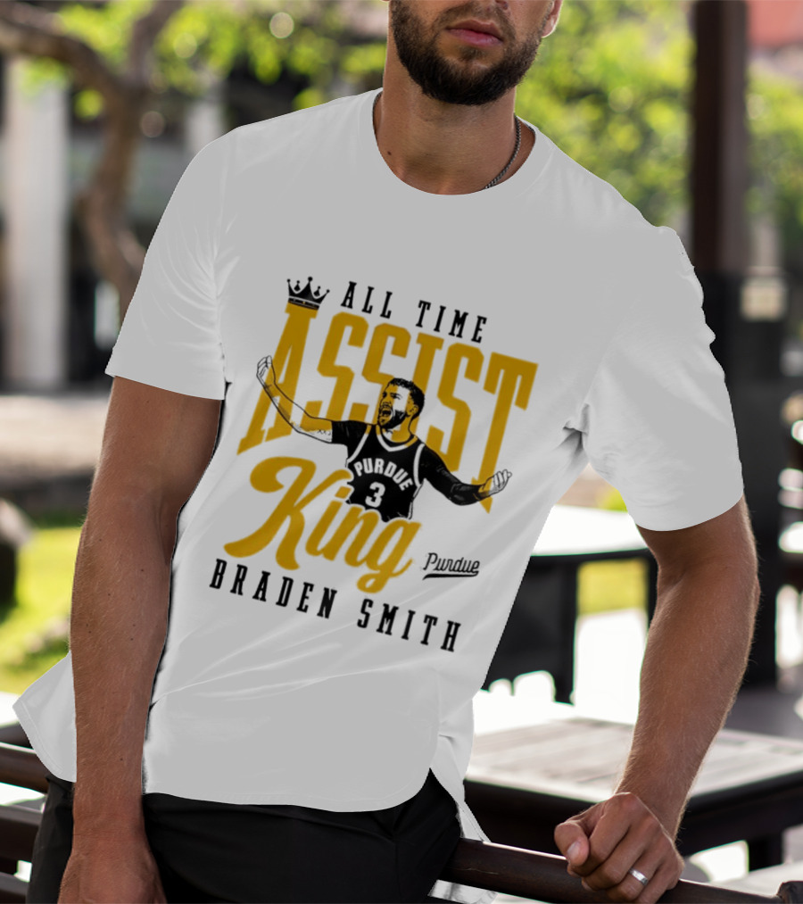 All Time Assist King Braden Smith Purdue Boilermakers T-Shirt