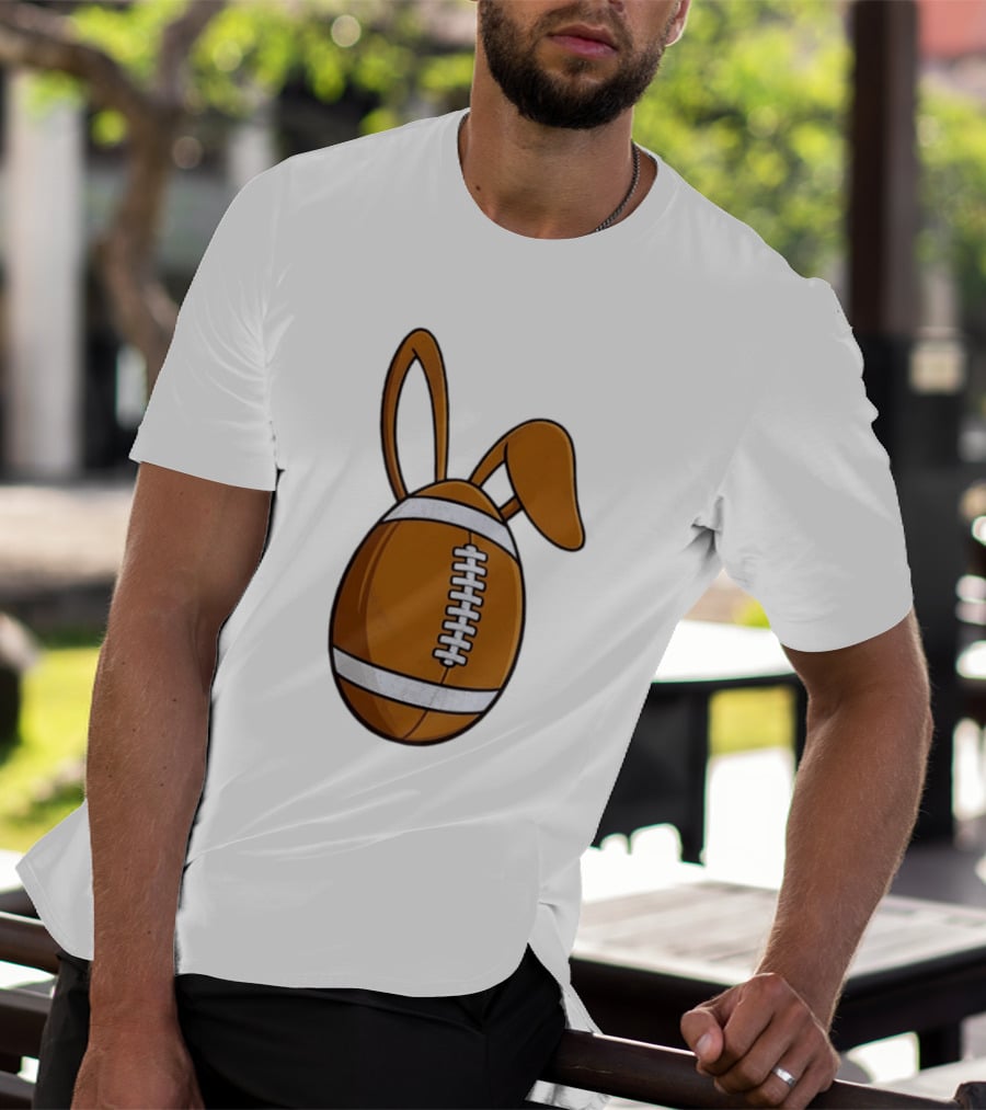 Easter Bunny Ears Football Egg Happy Easter T-Shirt