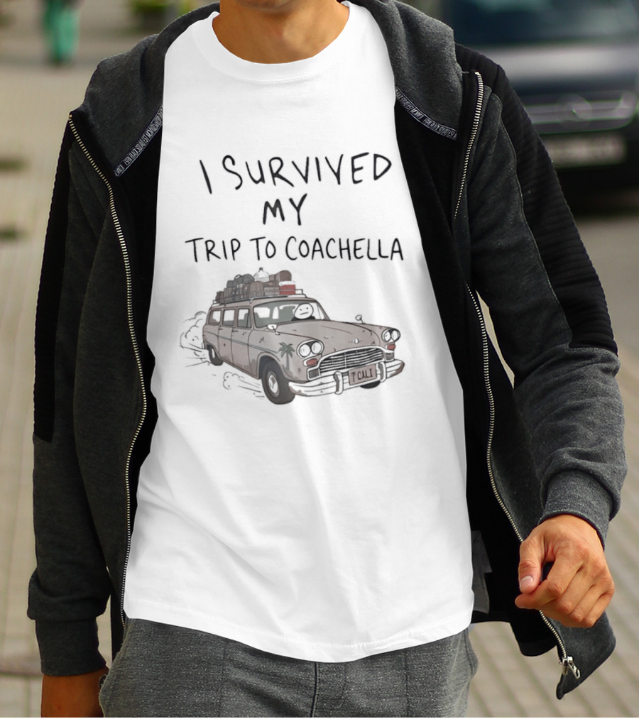 I Survived My Trip To Coachella 2026 Festival Vintage Van Adventure T-Shirt