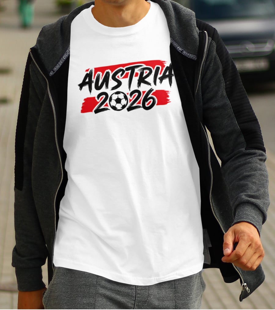 Austria 2026 Soccer Ball Graphic World Cup National Team T-Shirt