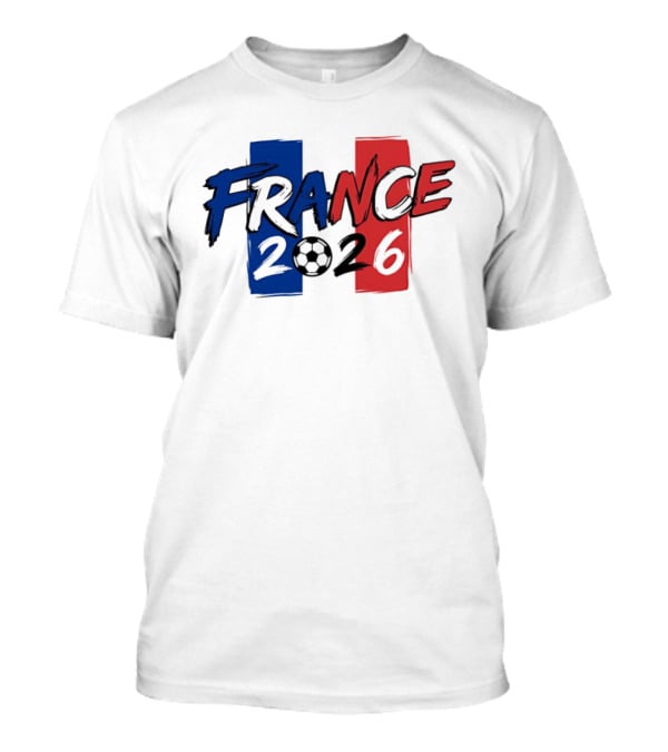 France 2026 Soccer World Cup Blue Red T-Shirt
