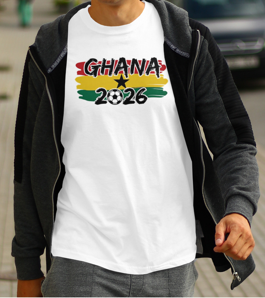 Ghana 2026 World Cup National Football Team Colors And Star T-Shirt