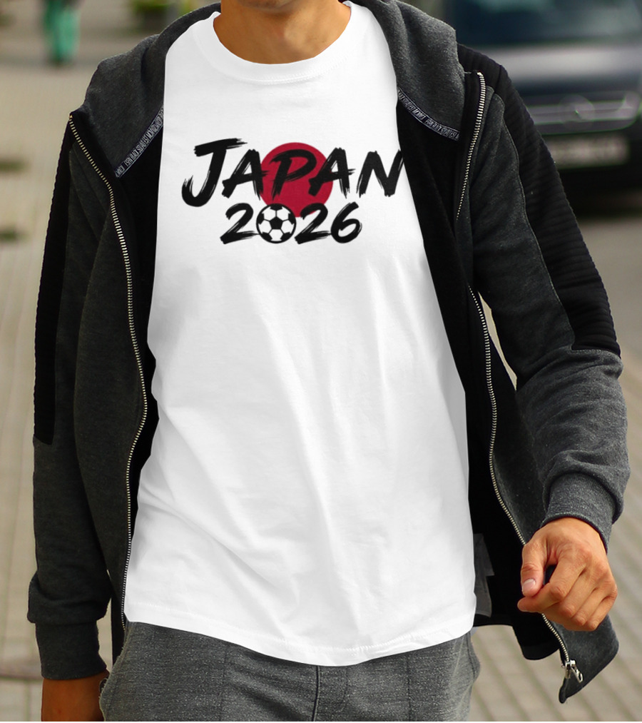 Japan 2026 Soccer Ball Red Circle T-Shirt