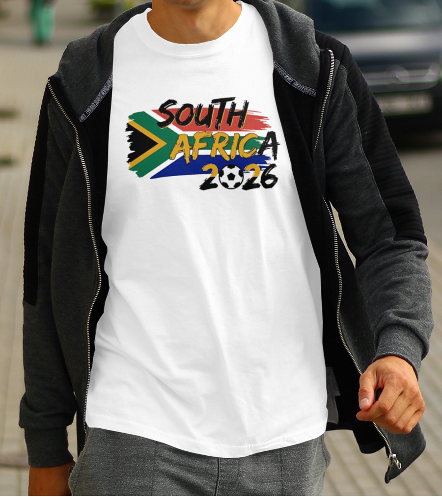 South Africa 2026 Flag Colors Soccer T-Shirt