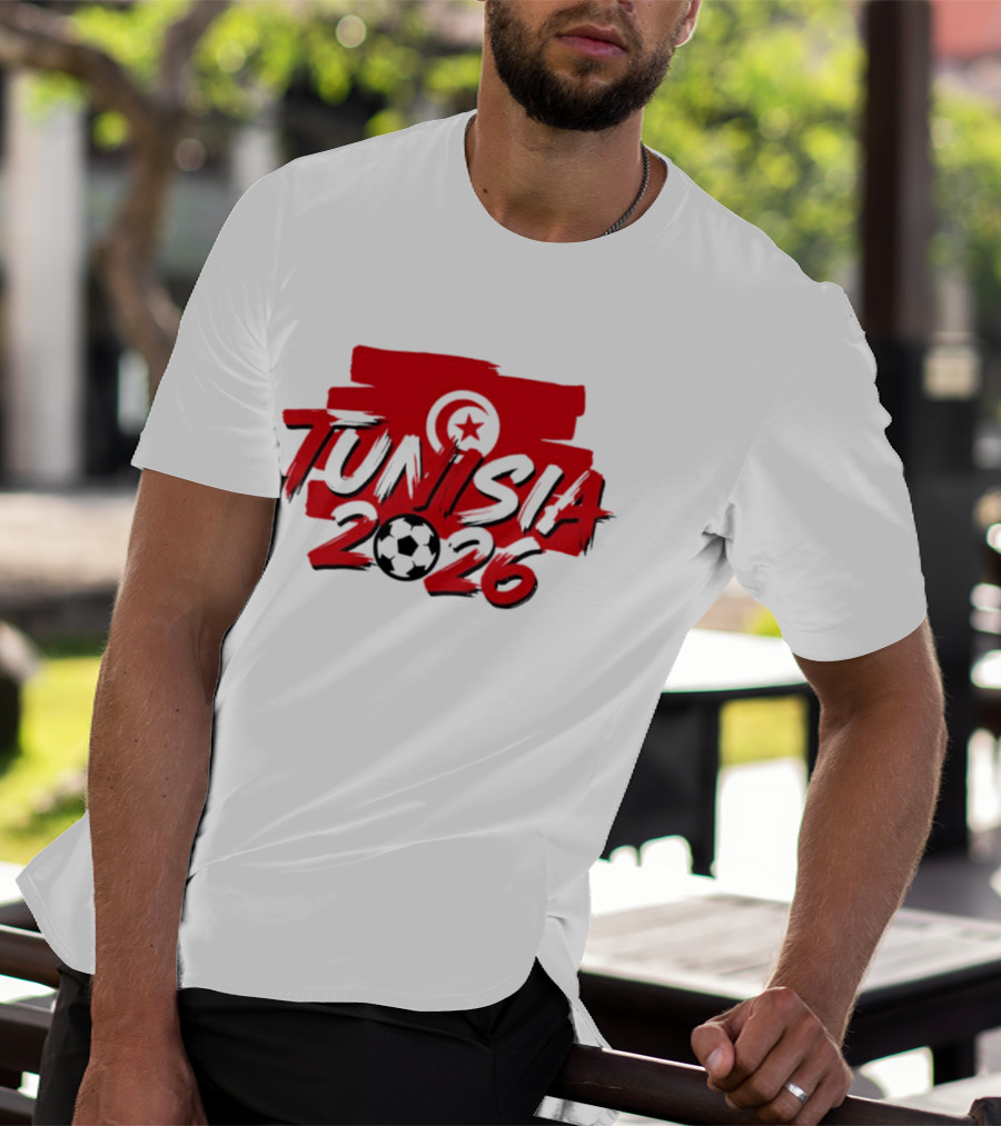 Tunisia 2026 World Cup Soccer Star And Crescent T-Shirt
