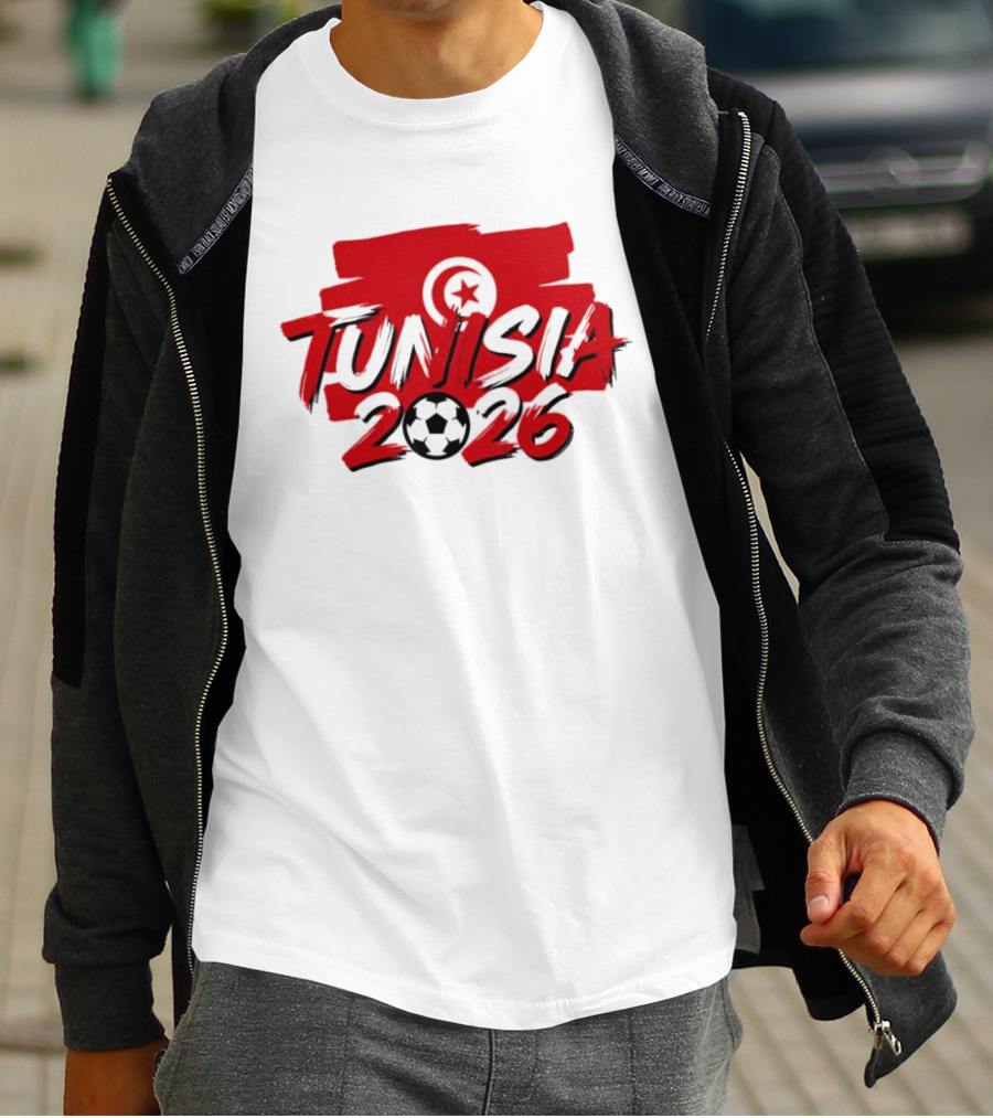 Tunisia 2026 World Cup Soccer Star And Crescent T-Shirt
