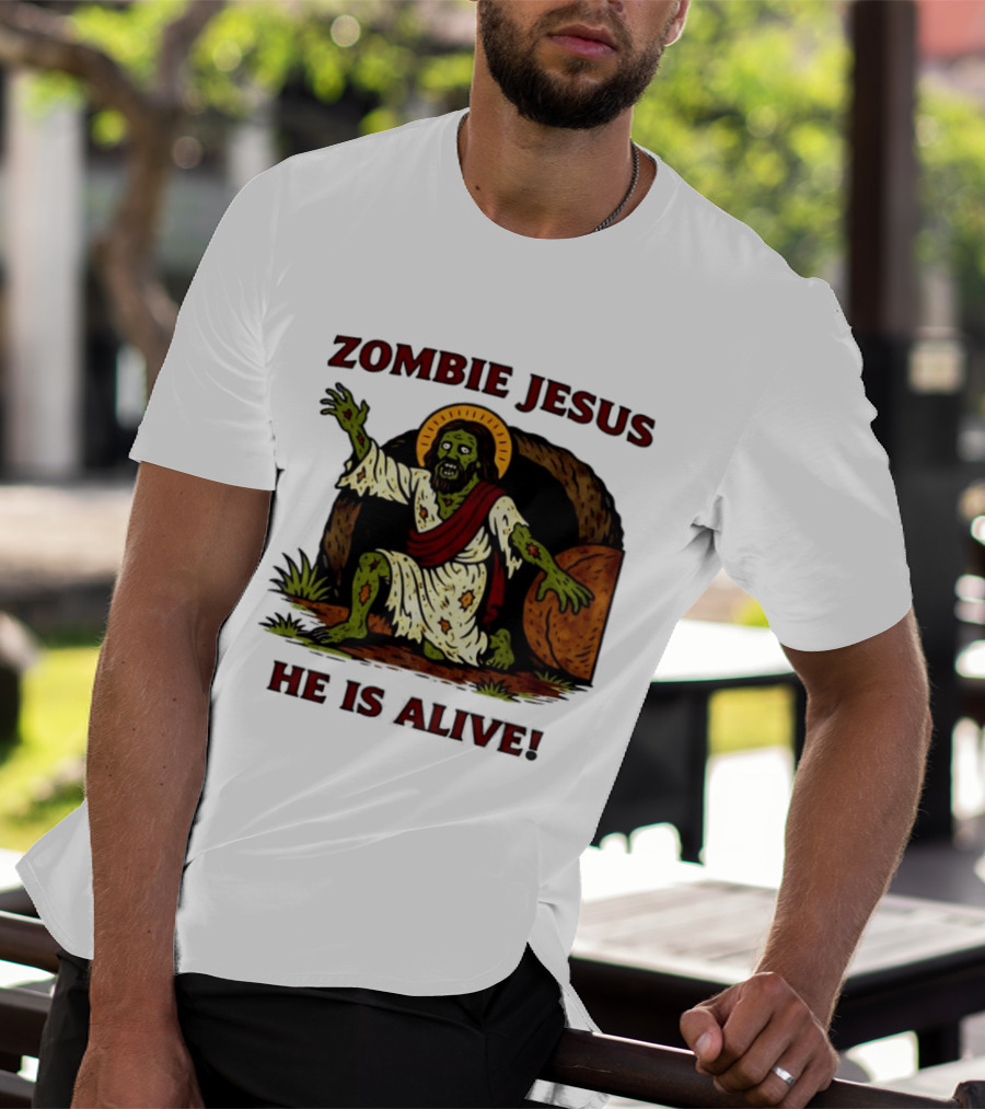 Zombie Jesus He Is Alive Resurrection Meme T-Shirt