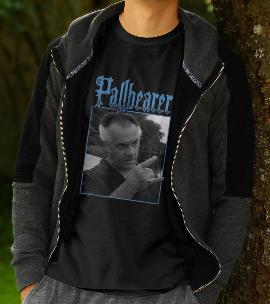 Pallbearer Gothic Font With Man Pointing Finger T-Shirt