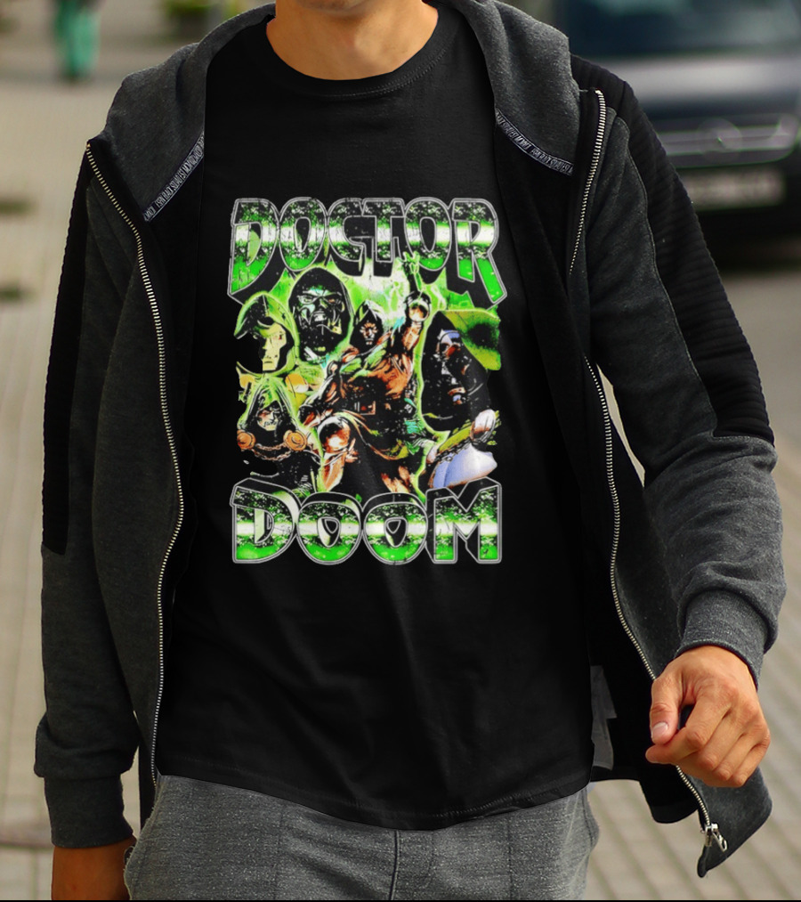 Doctor Doom Marvel Comics Villain Power Poses Montage T-Shirt