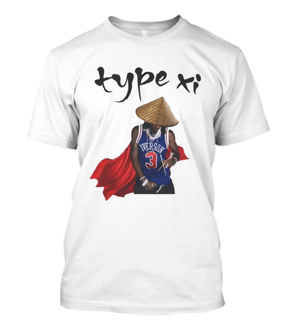 Allen Iverson 3 Jersey Type XI Conical Hat Red Cape T-Shirt