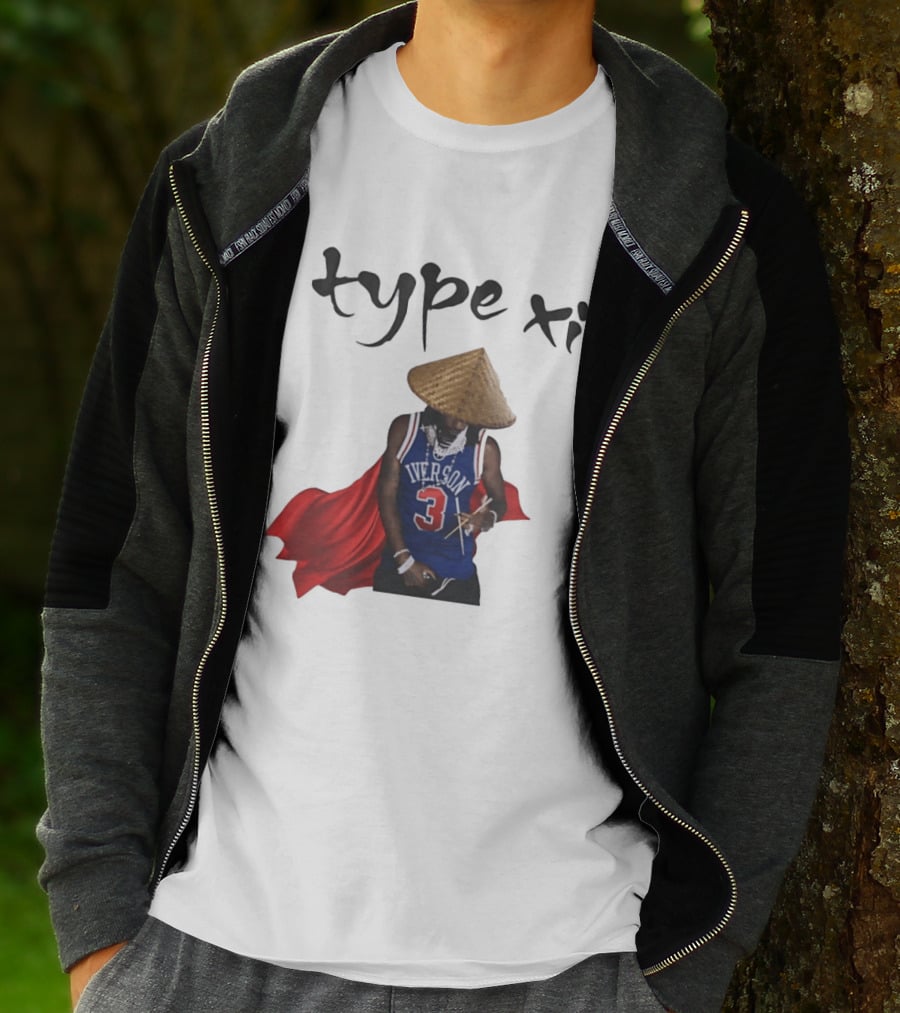 Allen Iverson 3 Jersey Type XI Conical Hat Red Cape T-Shirt