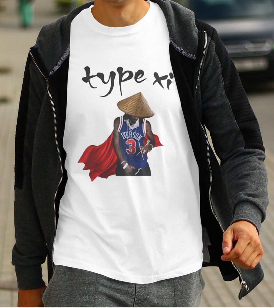 Allen Iverson 3 Jersey Type XI Conical Hat Red Cape T-Shirt