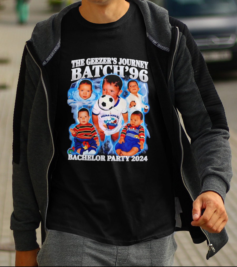 The Geezer's Journey Batch '96 Bachelor Party 2024 Baby Soccer T-Shirt