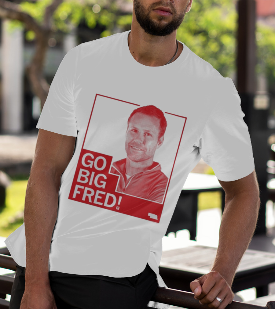 Go Big Fred Nebraska Sports Icon Red T-Shirt