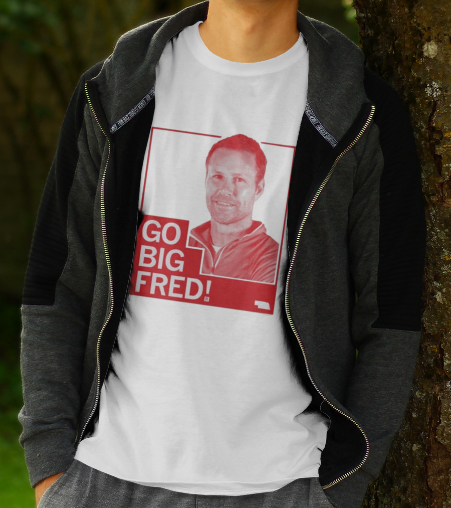 Go Big Fred Nebraska Sports Icon Red T-Shirt
