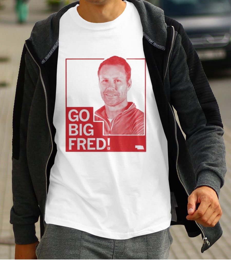 Go Big Fred Nebraska Sports Icon Red T-Shirt