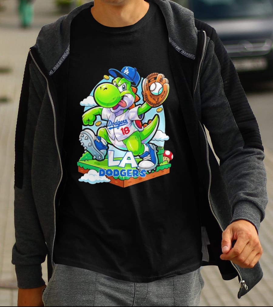 Yoshi Dodgers 18 LA Baseball T-Shirt
