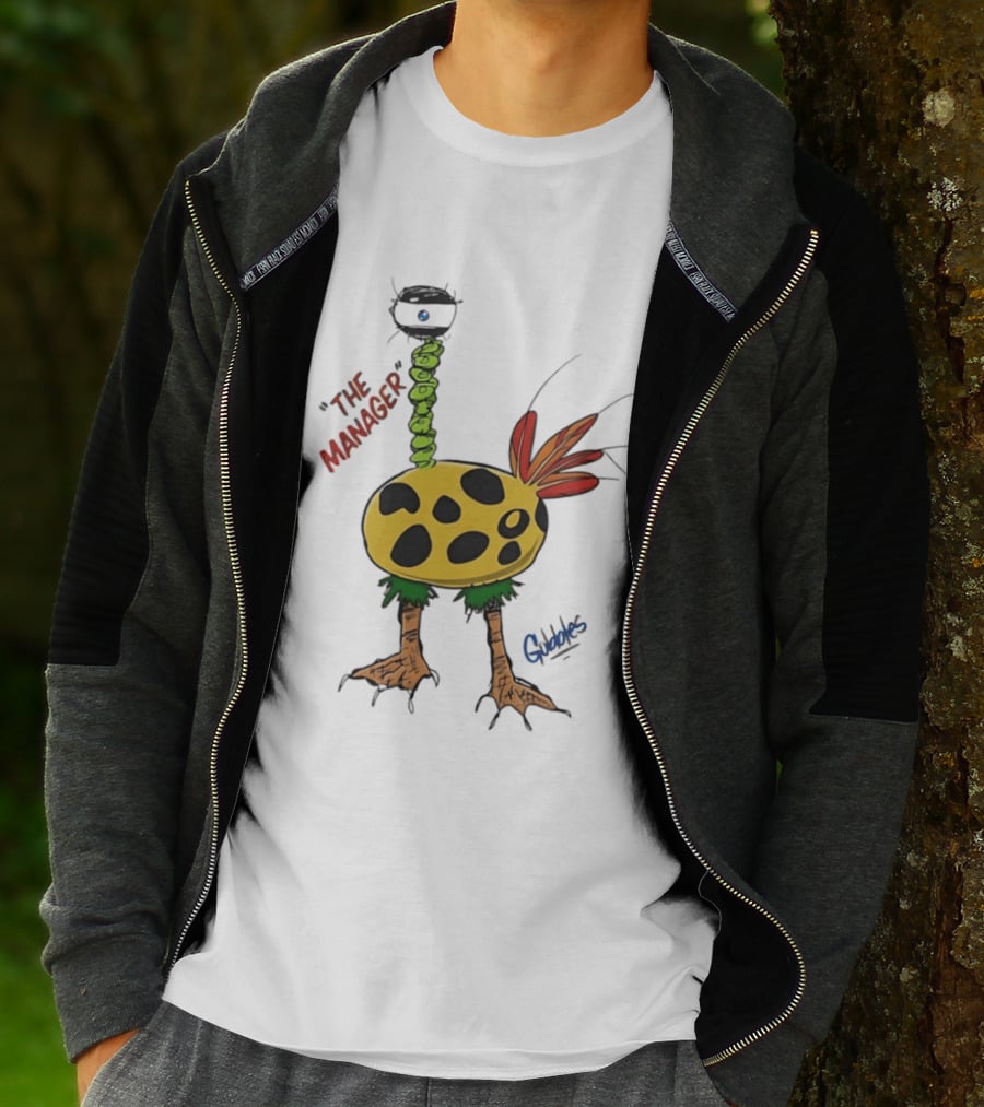 The Manager Gobbles Quirky Creature Art With Playful T-Shirt