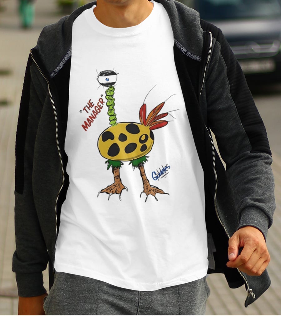 The Manager Gobbles Quirky Creature Art With Playful T-Shirt
