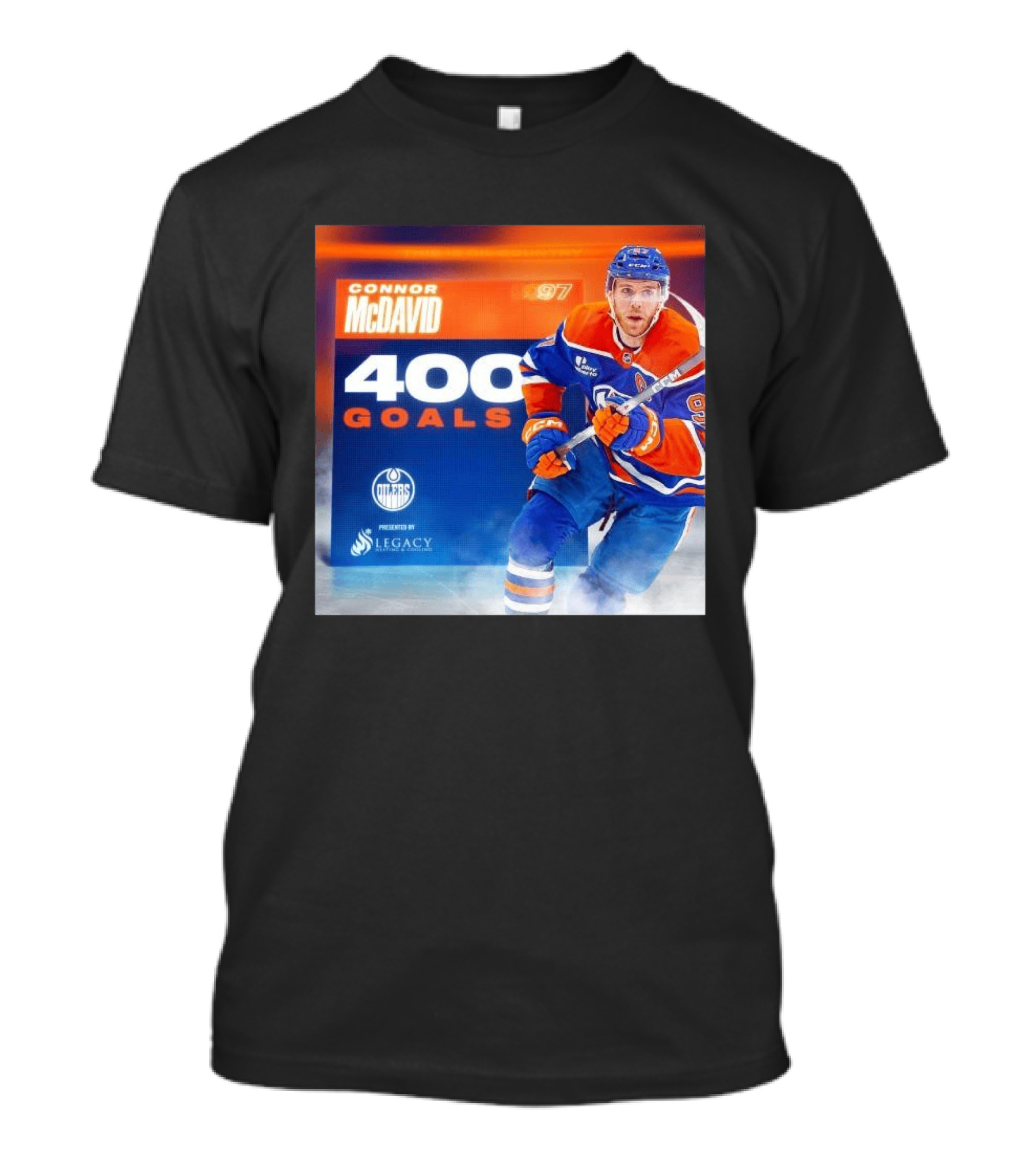 Connor McDavid 400 Goals Edmonton Oilers Legacy Sports Excellence T-Shirt