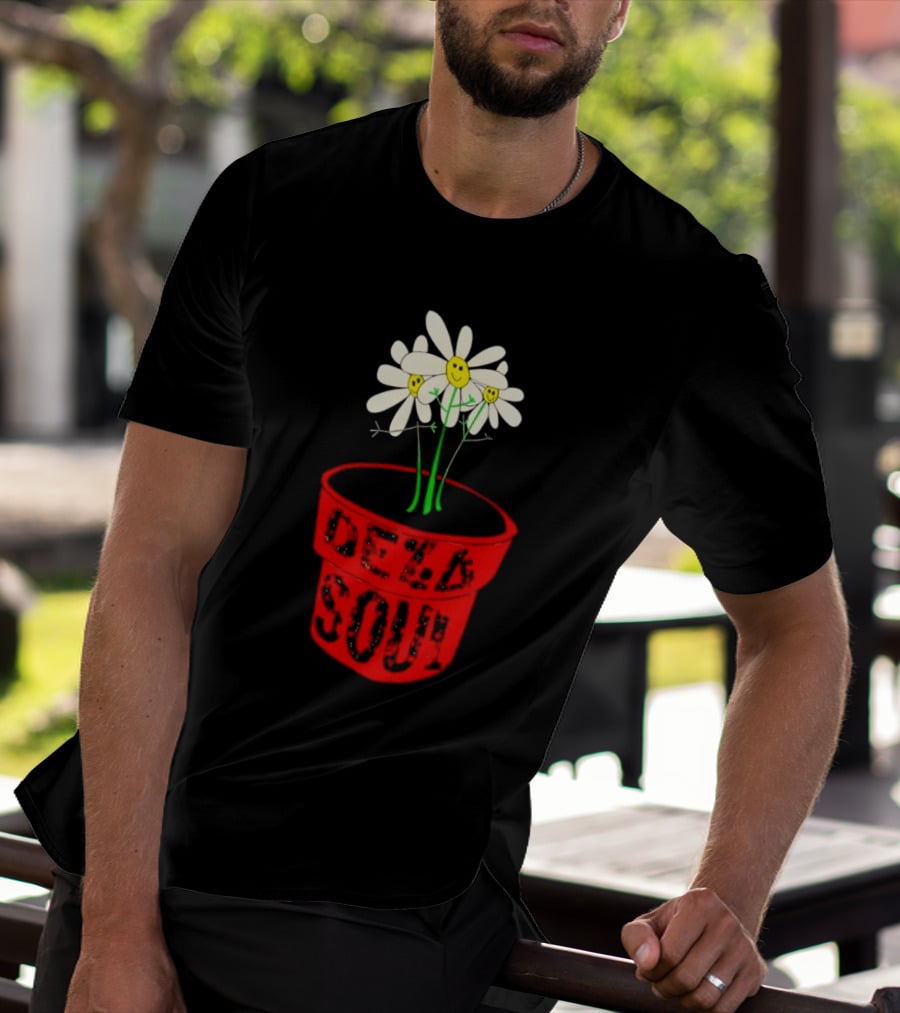 De La Soul Is Dead Flower Pot With White Daisies T-Shirt