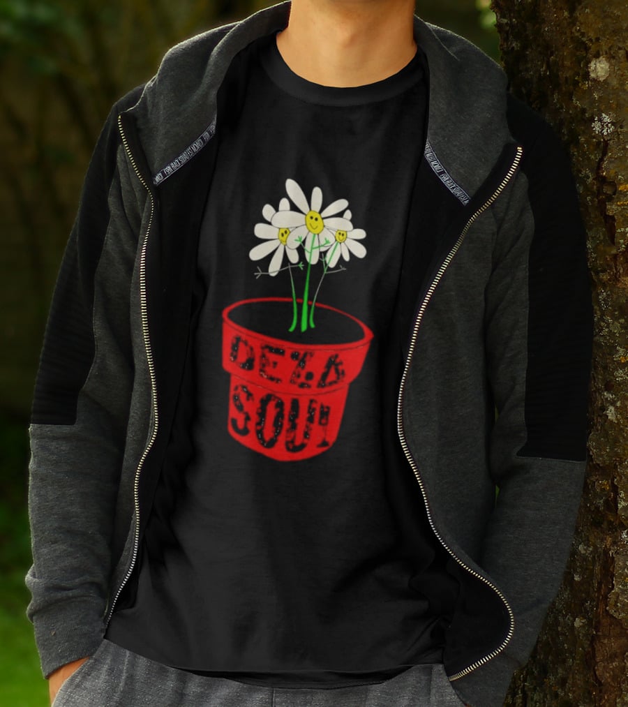 De La Soul Is Dead Flower Pot With White Daisies T-Shirt