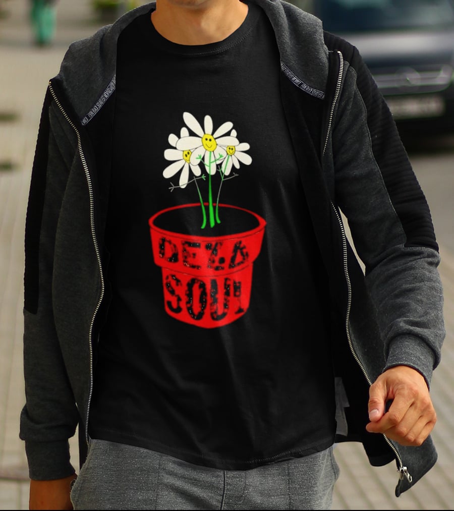 De La Soul Is Dead Flower Pot With White Daisies T-Shirt