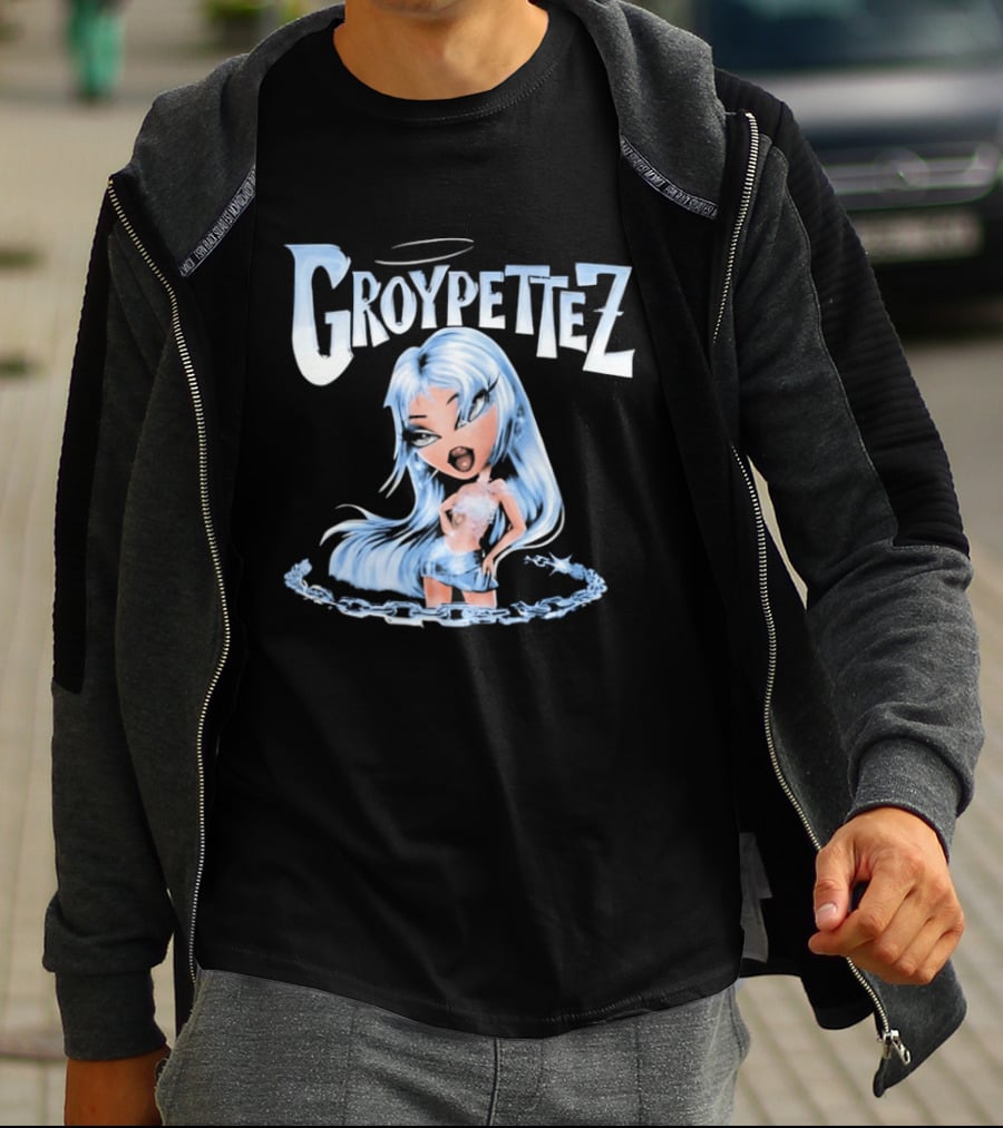 Groypetiez Broken Chain Blue Haired T-Shirt