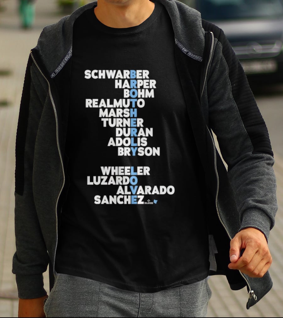 Philadelphia Baseball Brotherly Love Schwarber Harper Bohm Realmuto 2026 T-Shirt