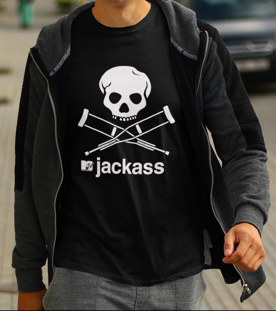 Jackass MTV Skull Crutches T-Shirt