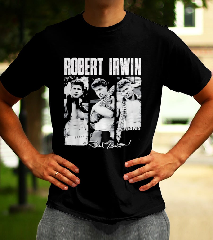Robert Irwin Animal Wildlife Bonds Crocodile And Signature T-Shirt