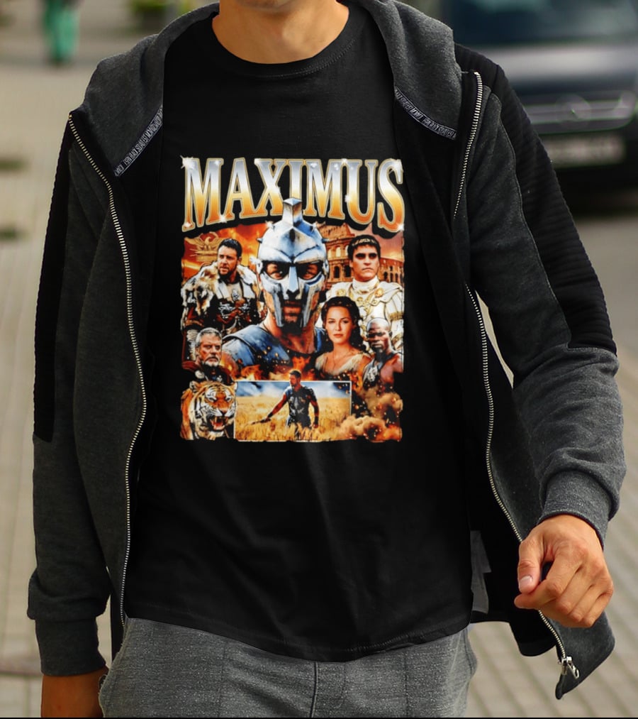 Maximus Gladiator Colosseum Russell Crowe Joaquin Phoenix Tiger Ancient Rome T-Shirt