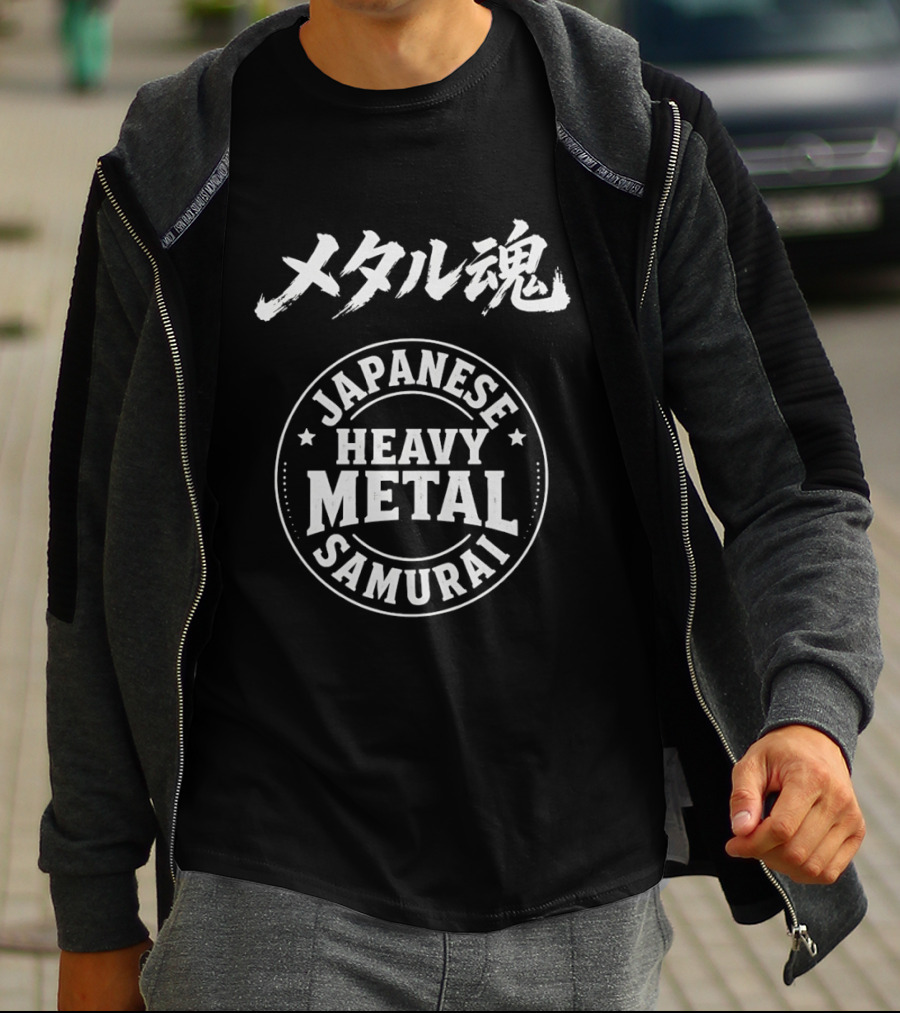 Metal Spirit Japanese Heavy Metal Samurai Stamp T-Shirt