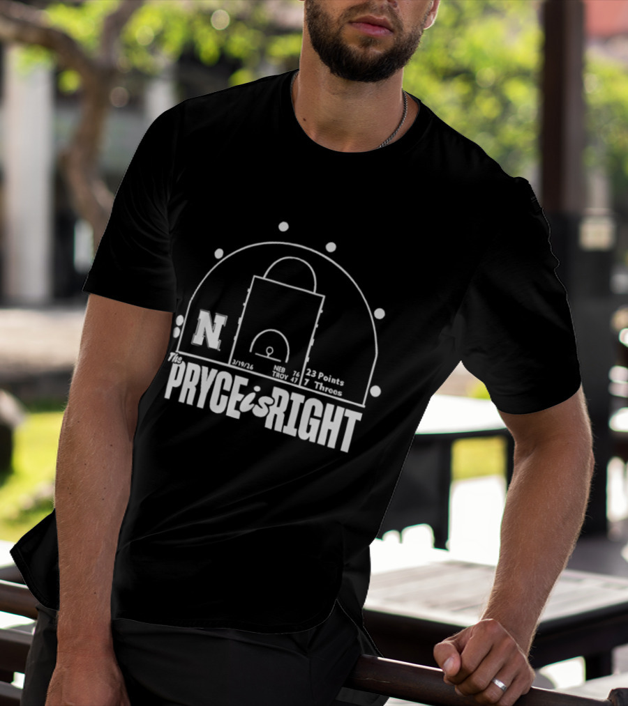 The Pryce Is Right N Basketball Court Stats 23 Points 7 Threes T-Shirt