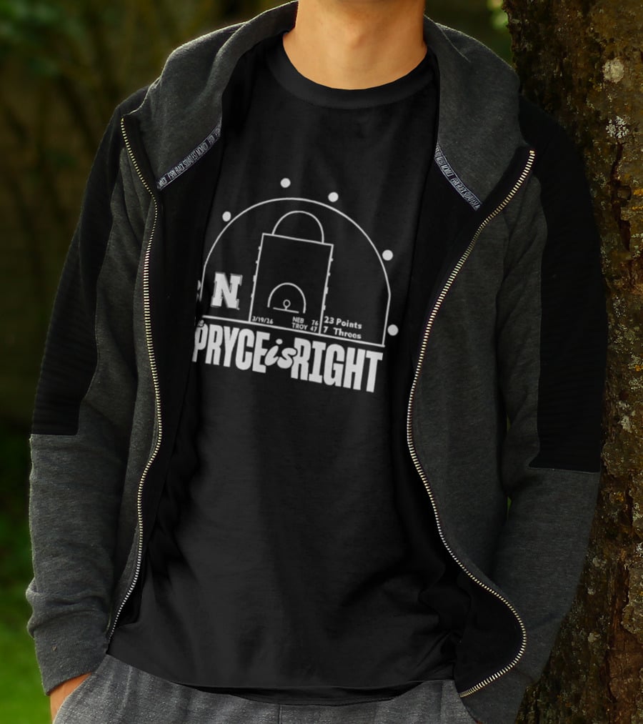 The Pryce Is Right N Basketball Court Stats 23 Points 7 Threes T-Shirt