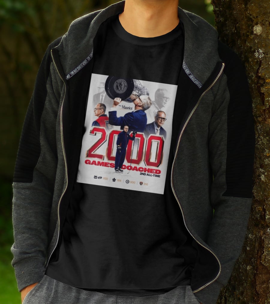 Paul Maurice NHL 2000 Games Coached 2nd All Time Vintage Hockey T-Shirt
