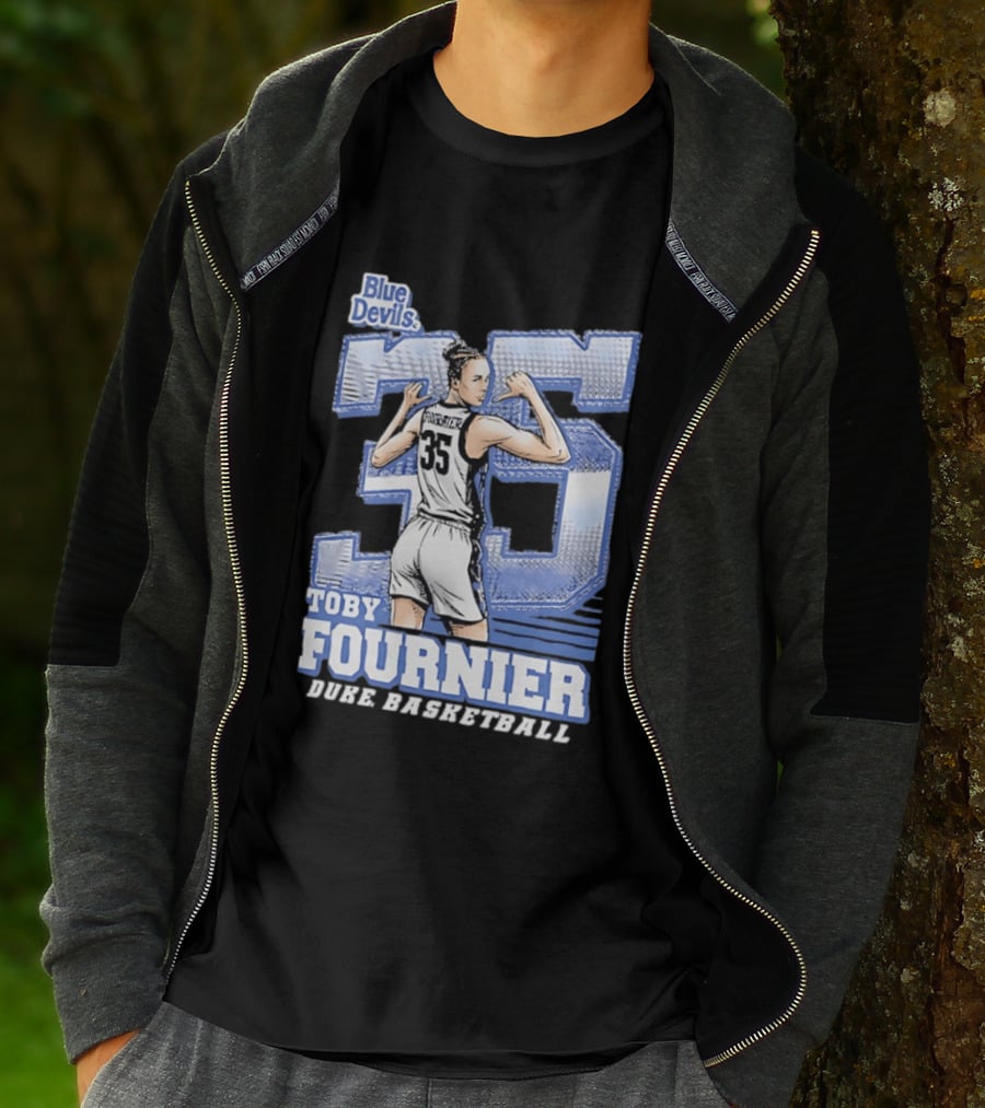 Toby Fournier Duke Blue Devils 35 Basketball Player T-Shirt