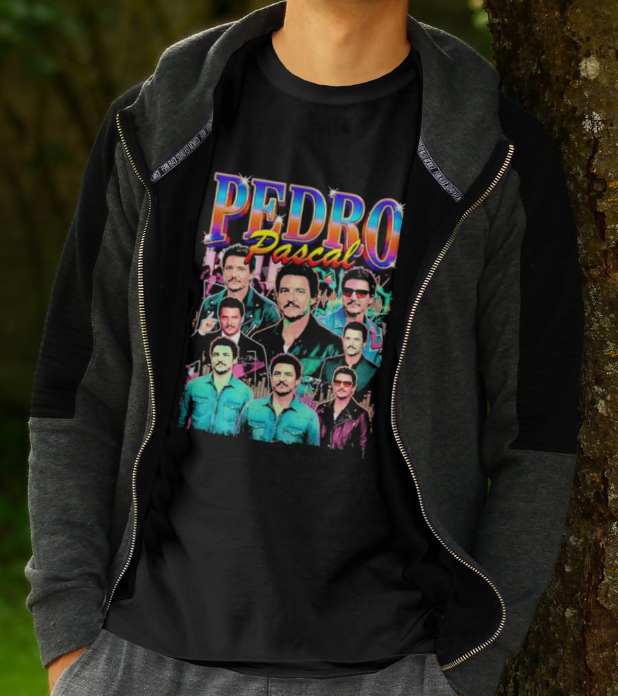 Pedro Pascal Multicolored Collage Actor T-Shirt