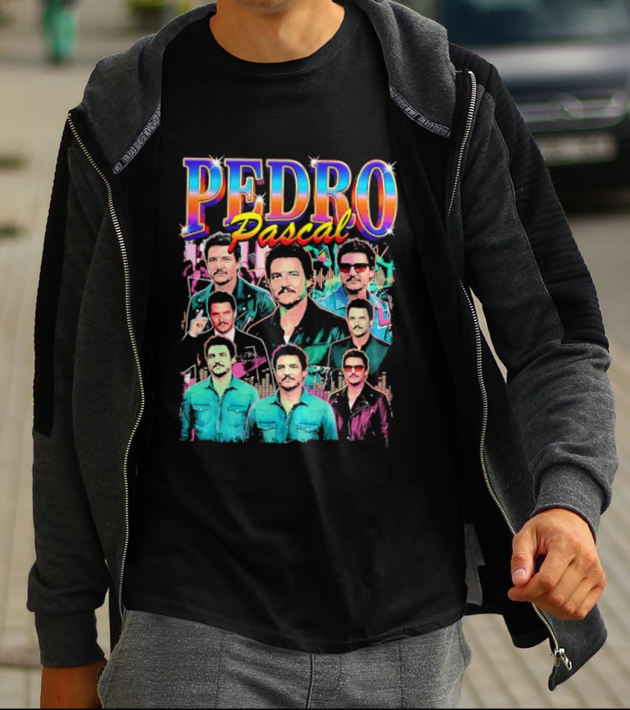 Pedro Pascal Multicolored Collage Actor T-Shirt